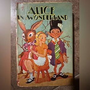 Vintage Alice in Wonderland & Through the Looking Glass hardcover Goldsmith Pub
